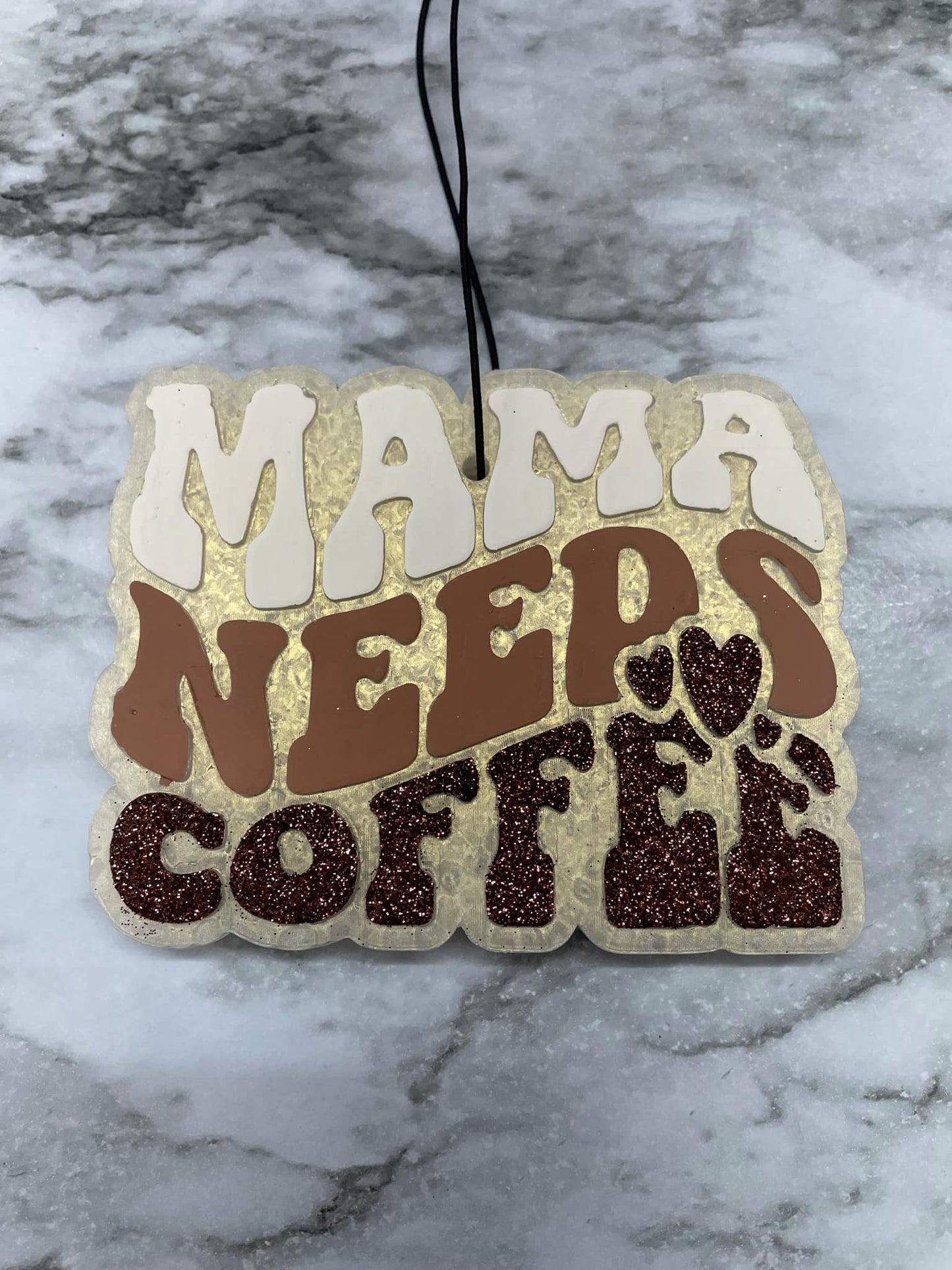 Mama Needs Coffee Freshie - Pink Cotton