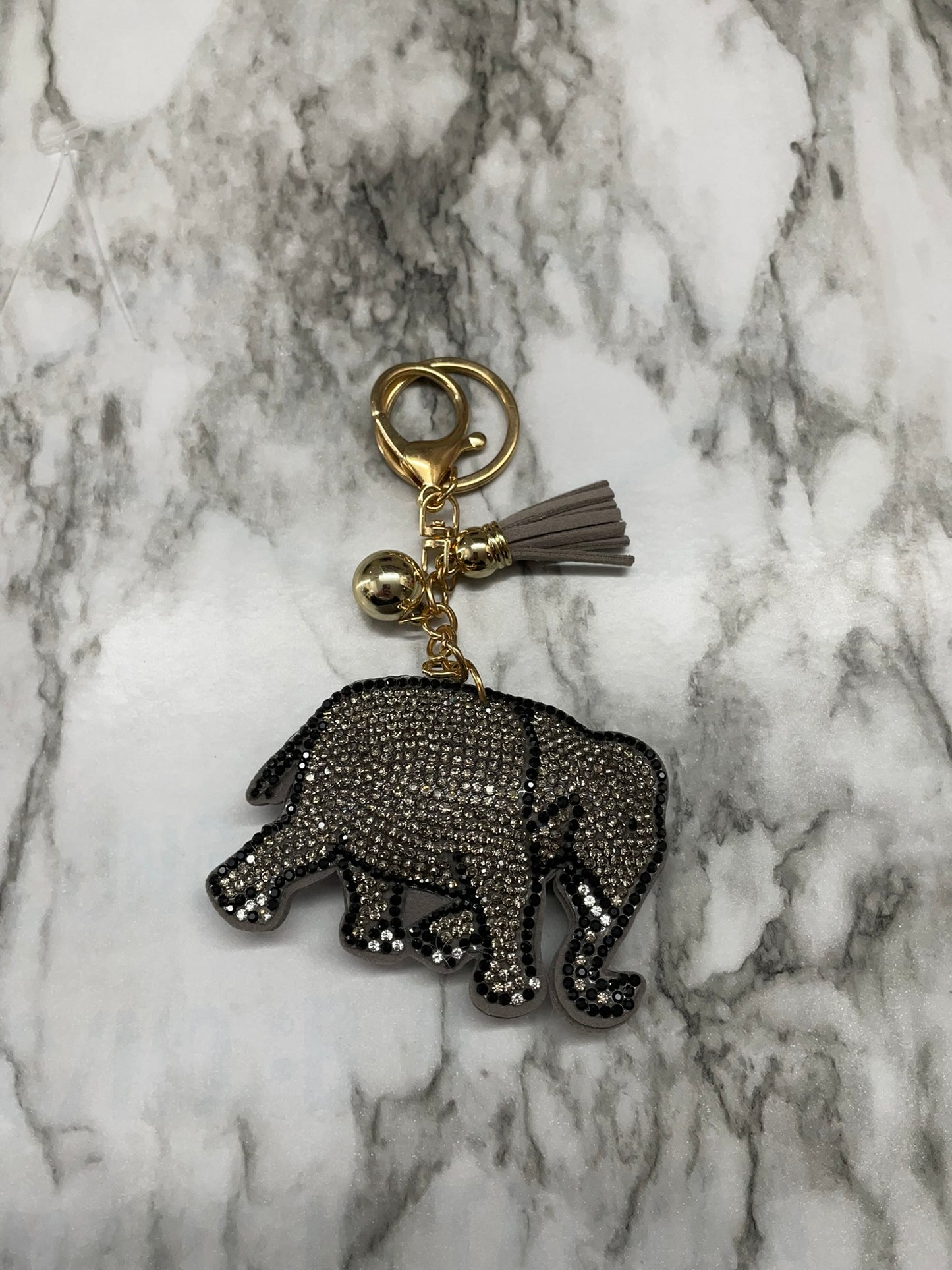 Elephant Glitter Keychain