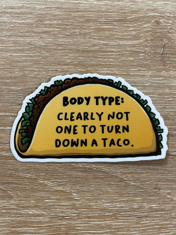 Taco Body Type Sticker
