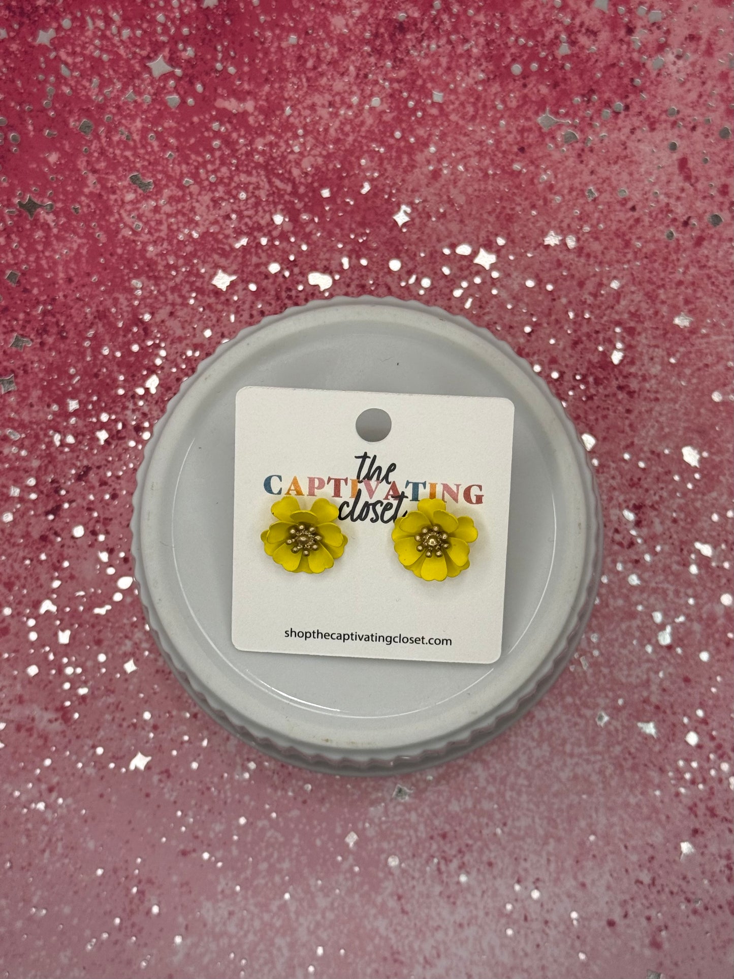 Yellow Flower Earring