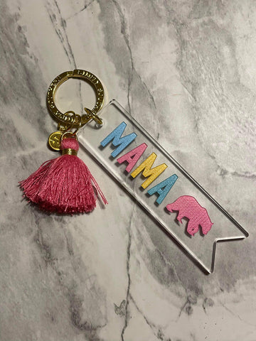 Simply Southern Acrylic Key Chain- Mama Bear
