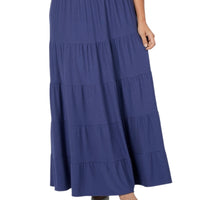 Zenana Tiered Maxi Skirt