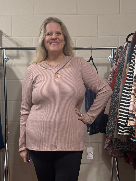 Blush Thermal Top w/ Keyhole