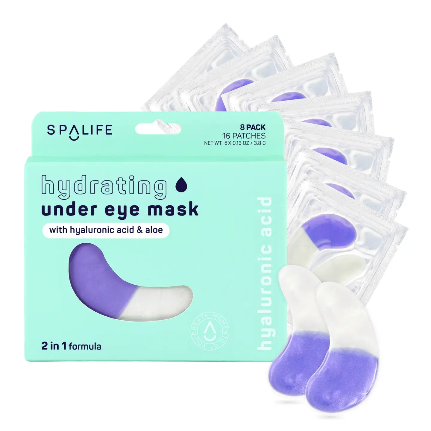Hydrating Under Eye Mask w/ Hyaluronic Acid & Aloe  - 8 Pack