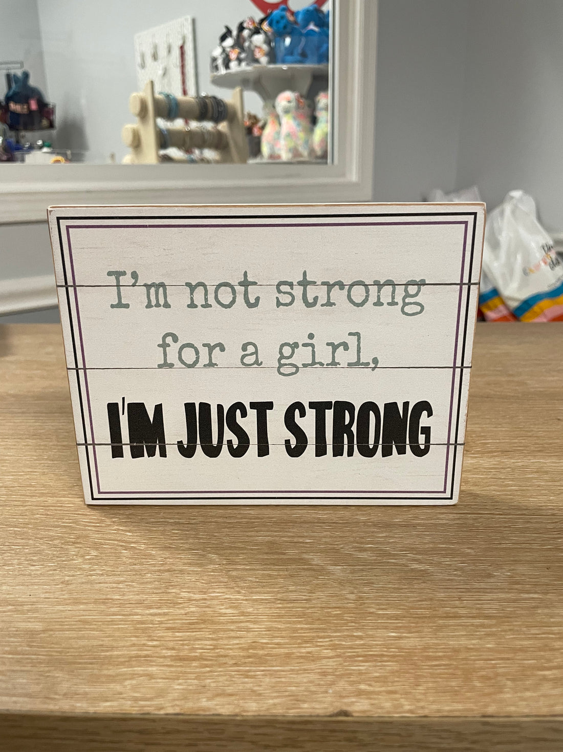 Strong Girl Block Sign