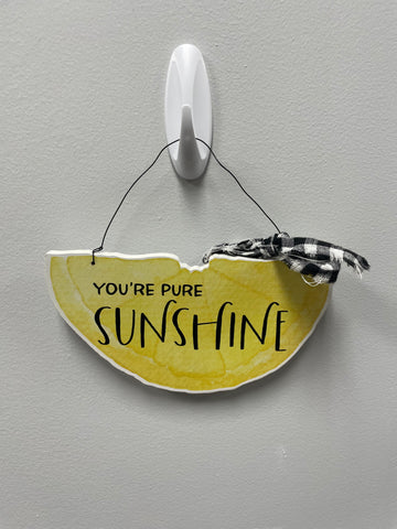 Pure Sunshine Lemon Hanging Sign
