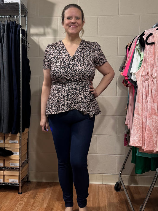 Animal Print Top w/ Side Tie