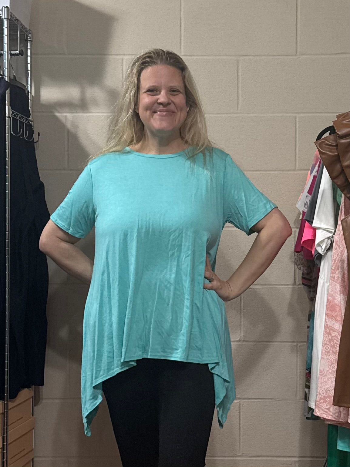 Mint Shark Bite Tunic