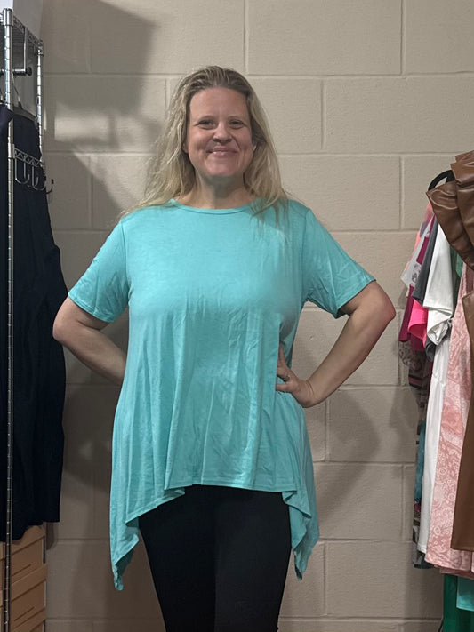 Mint Shark Bite Tunic