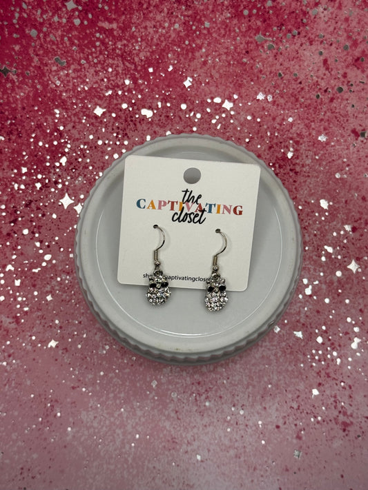 Owl Rhinestone Dangle Earring