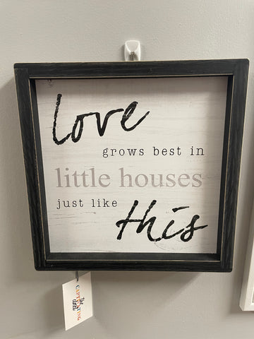 Love Grows Best 12x12 Shadow Box Sign