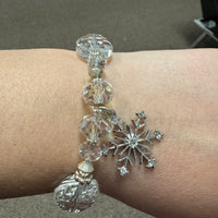Sparkly Snowflake Stretch Bracelet