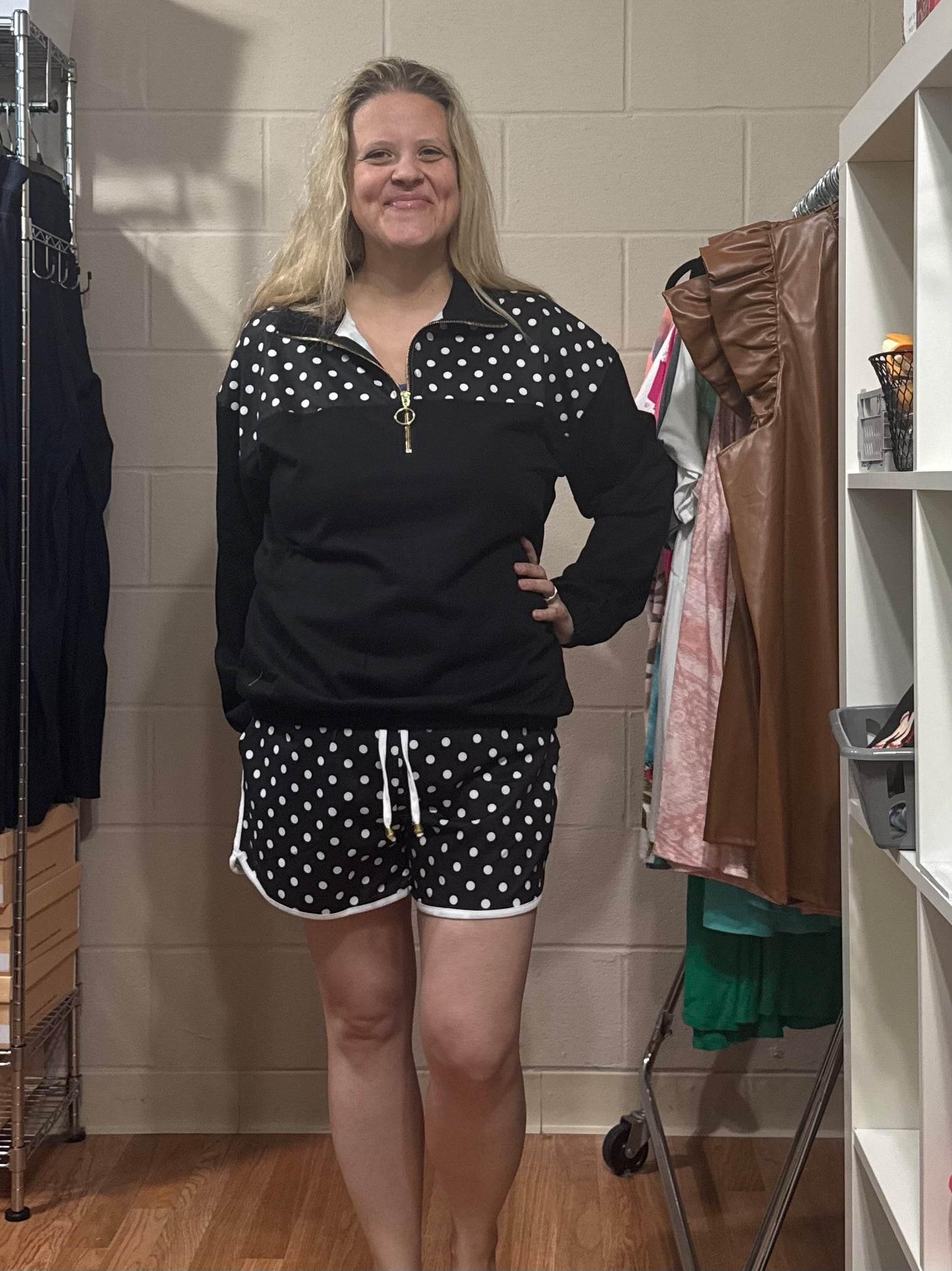 Black Polka Dot Every Day Shorts