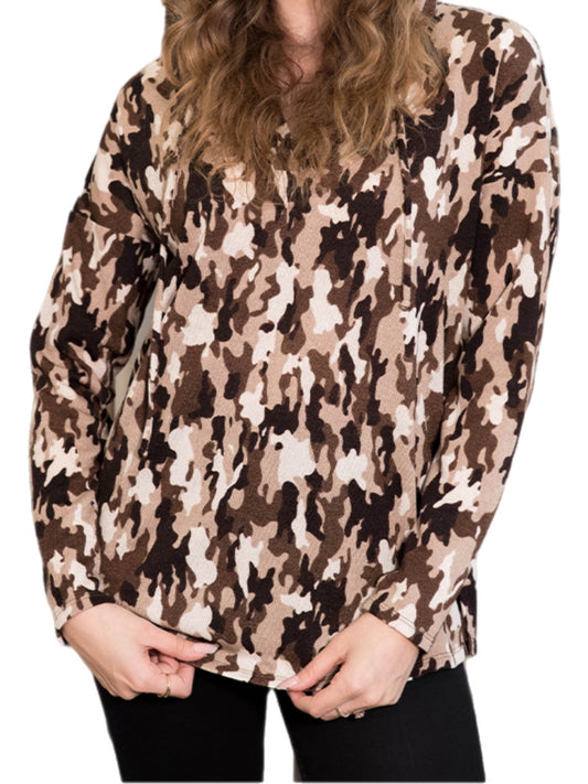Brown Camo Hoodie
