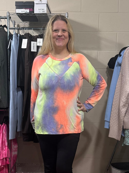 Neon Multicolor Tie Dye Top