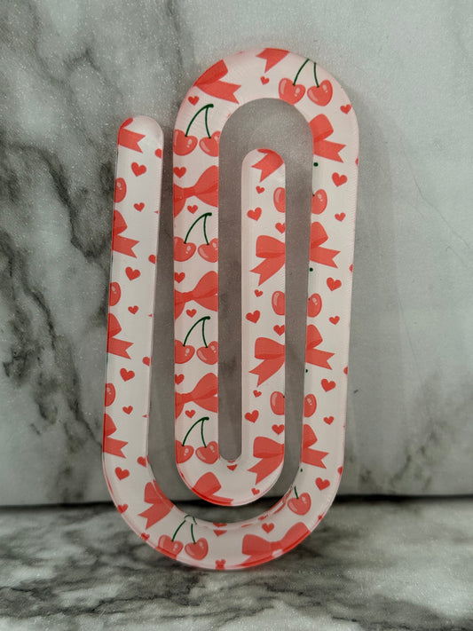 Jumbo Paperclip - Cherries & Bows