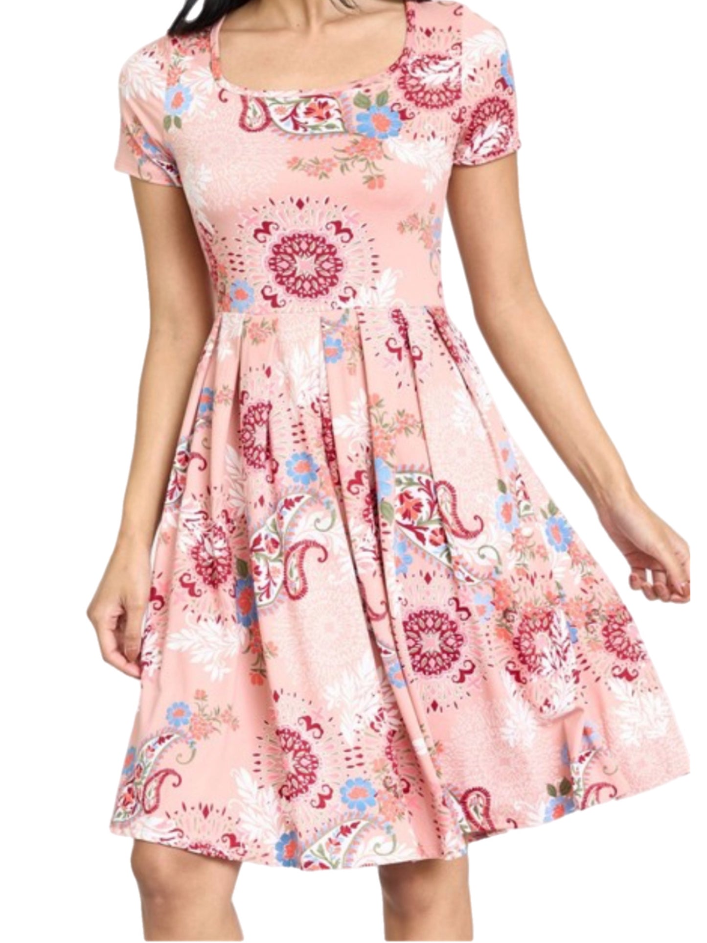 Pink Paisley Dress