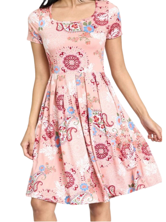 Pink Paisley Dress