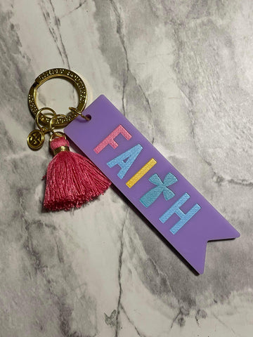 Simply Southern Acrylic Key Chain- Faith