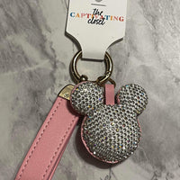 Rhinestone Mouse Key Chain w/ Strap