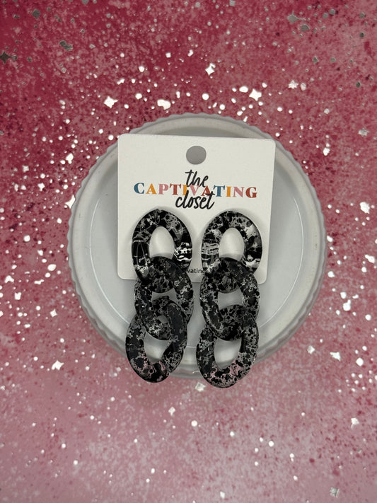 Black Dangle Earring