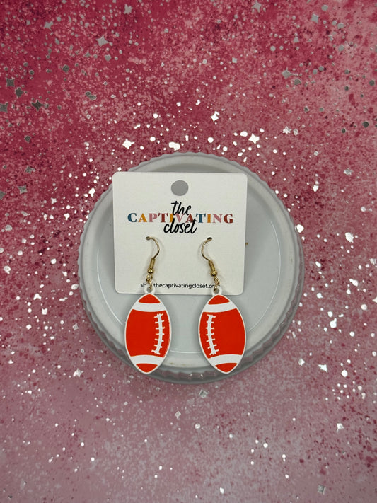 Orange Football Dangle