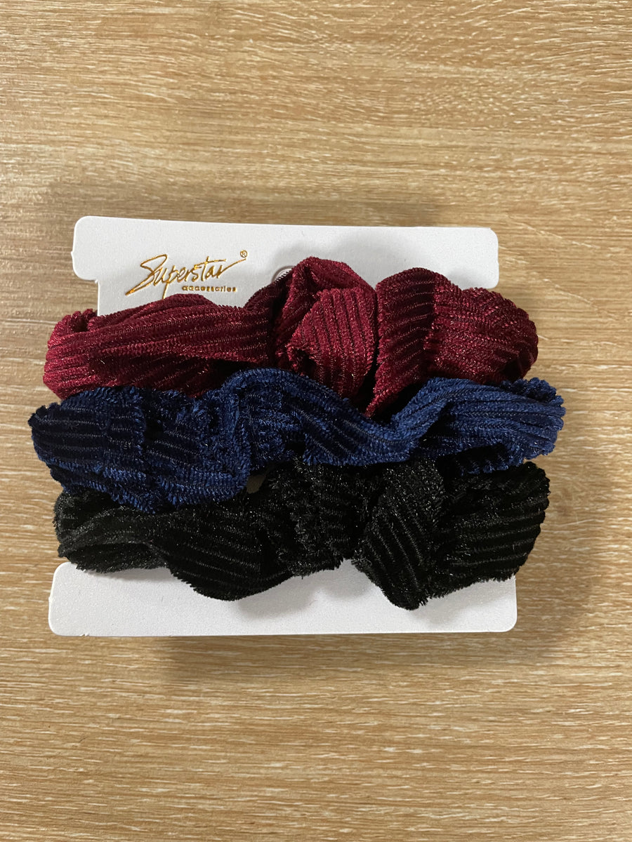 Soft Ribbed Scrunchie Set (3 pack)