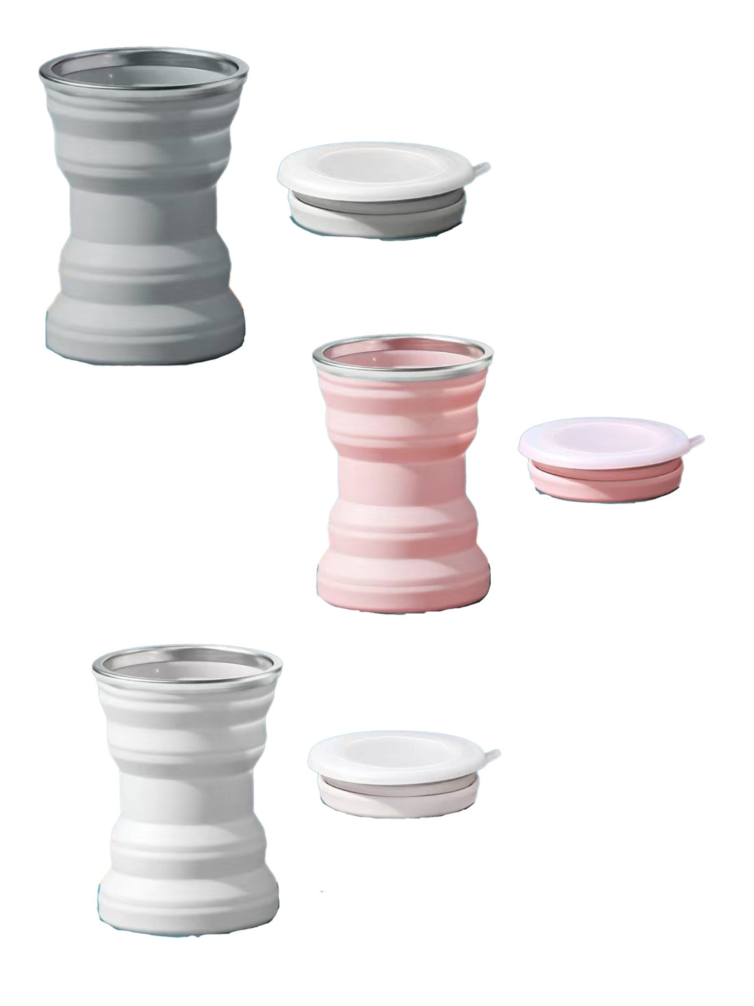 Silicone Collapsible Cup w/ Lid & Strap