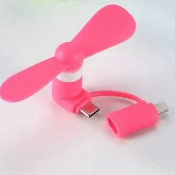 Pink Cell Phone Fan (Compatible w/ iOS and android)