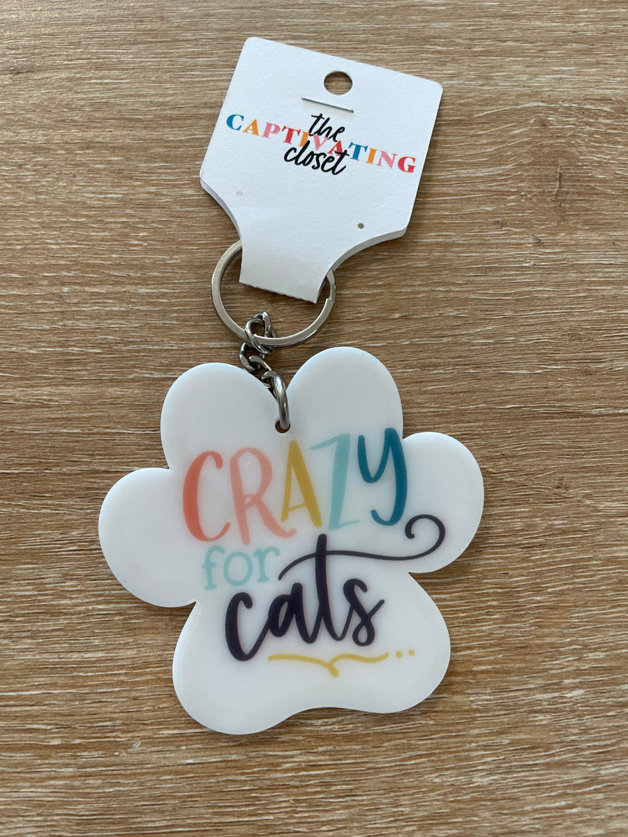 Crazy for Cats Key Chain