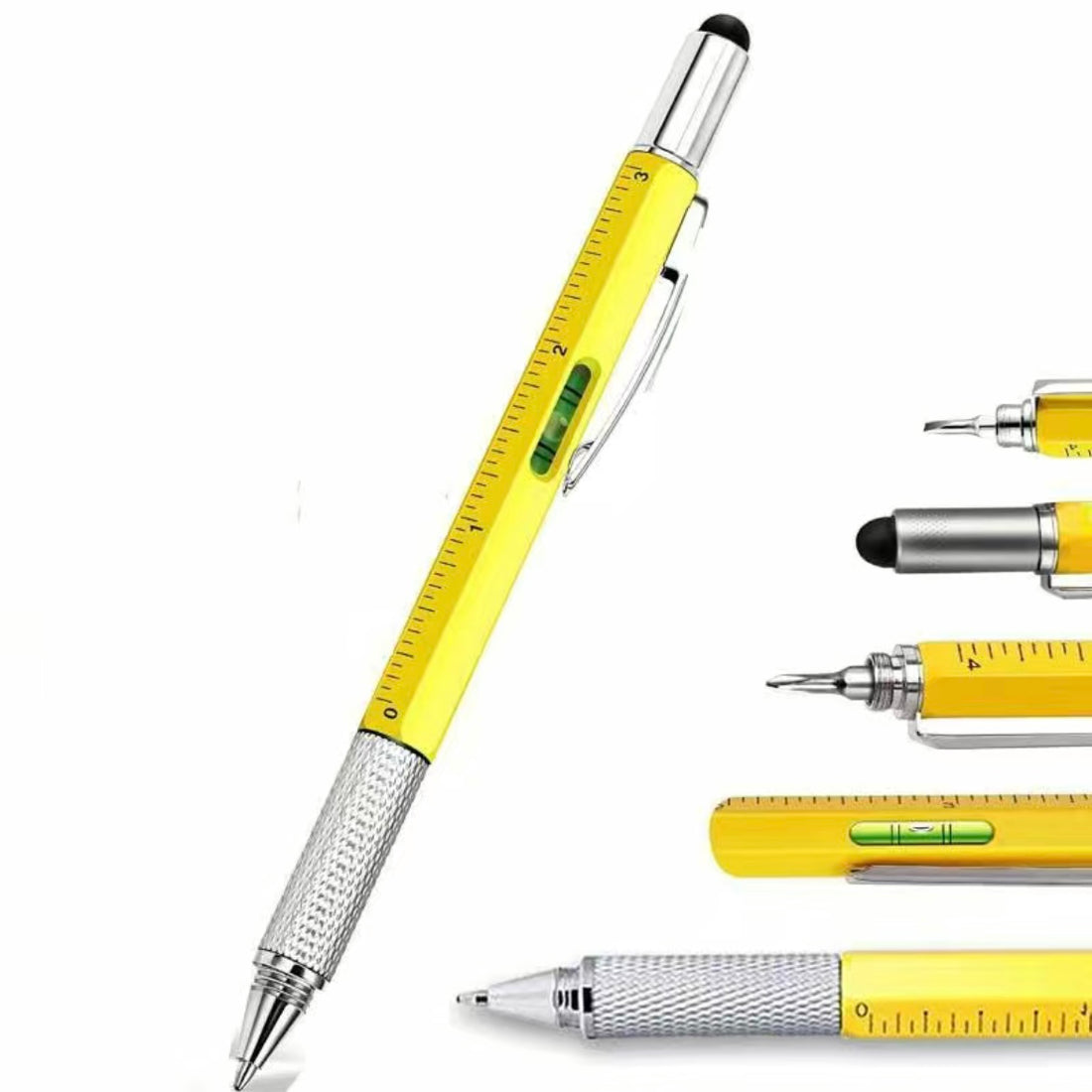 Pen w/ Ruler, Level, Stylus, Screwdriver