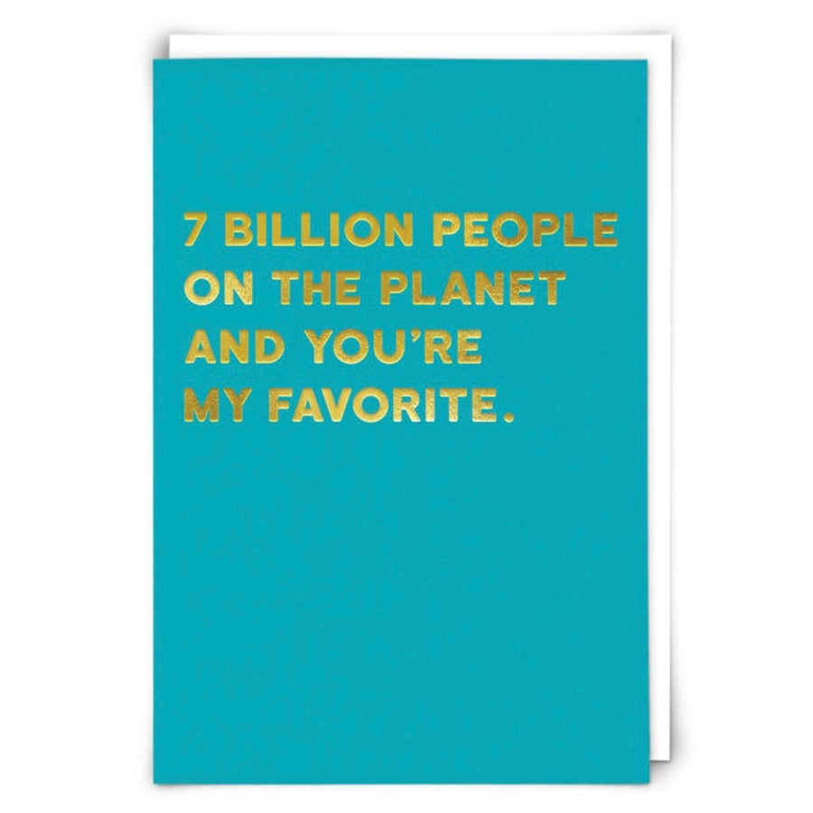 "7 Billion People" Greeting Card