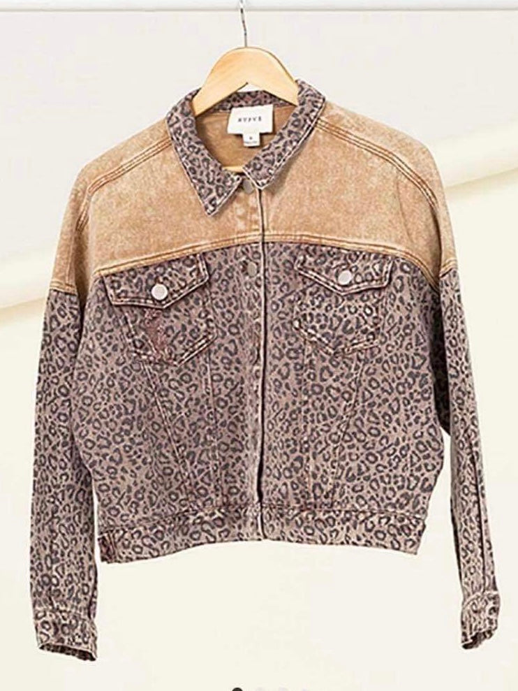 Cheetah Denim Jacket