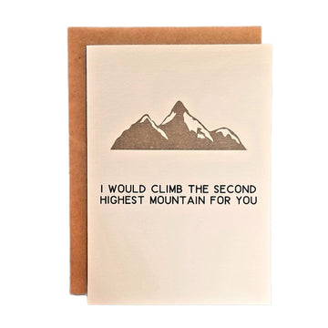 "Second Highest Mountain" Greeting Card