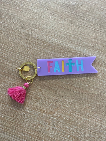 Simply Southern Acrylic Keychain - Faith